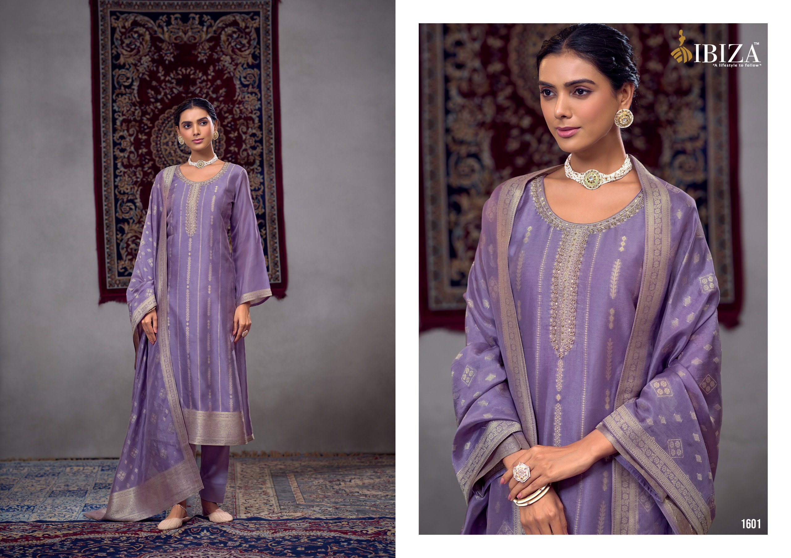 Ibiza Kalika Kosa Silk Salwar Kameez Collection