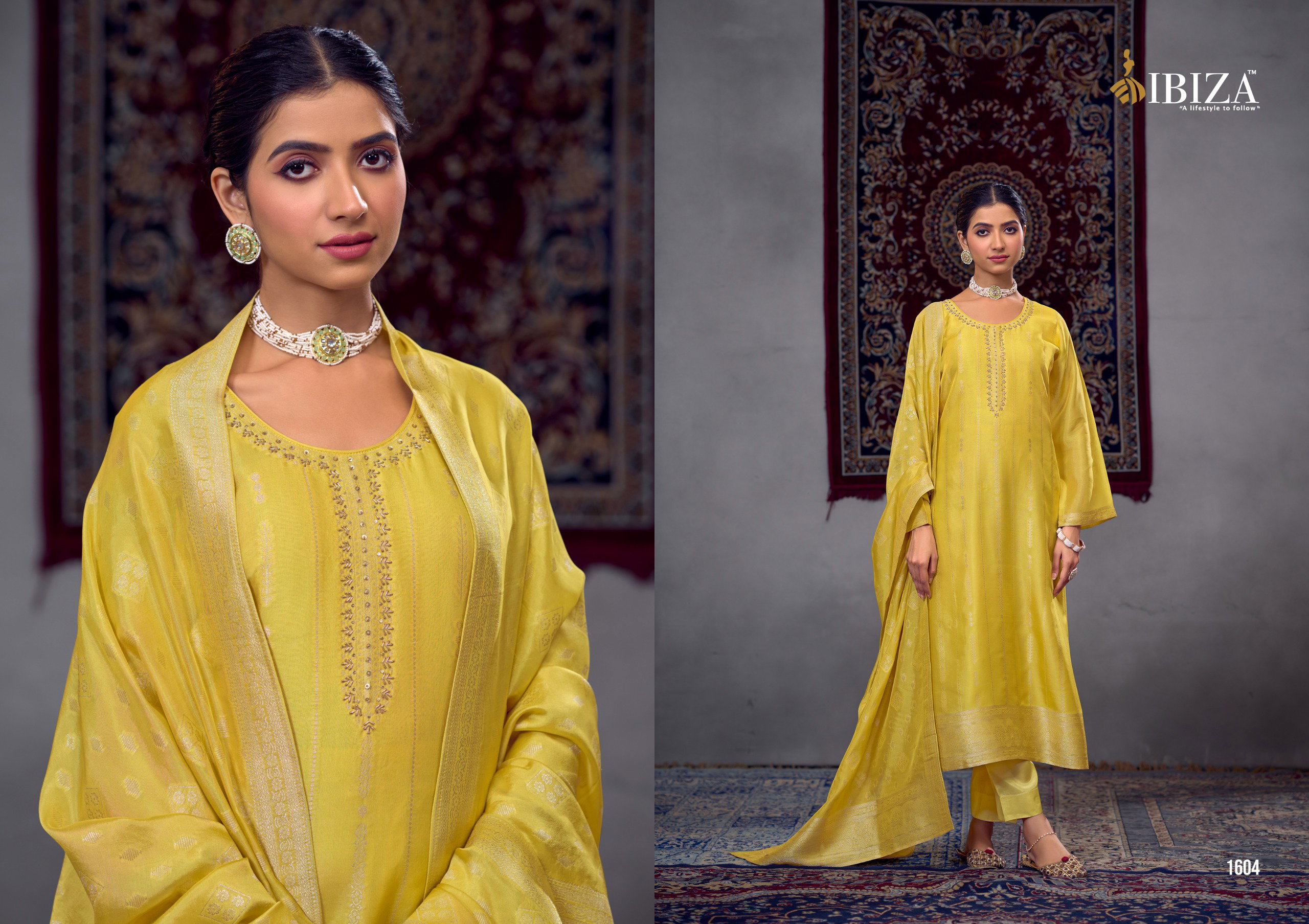 Ibiza Kalika Kosa Silk Salwar Kameez Collection