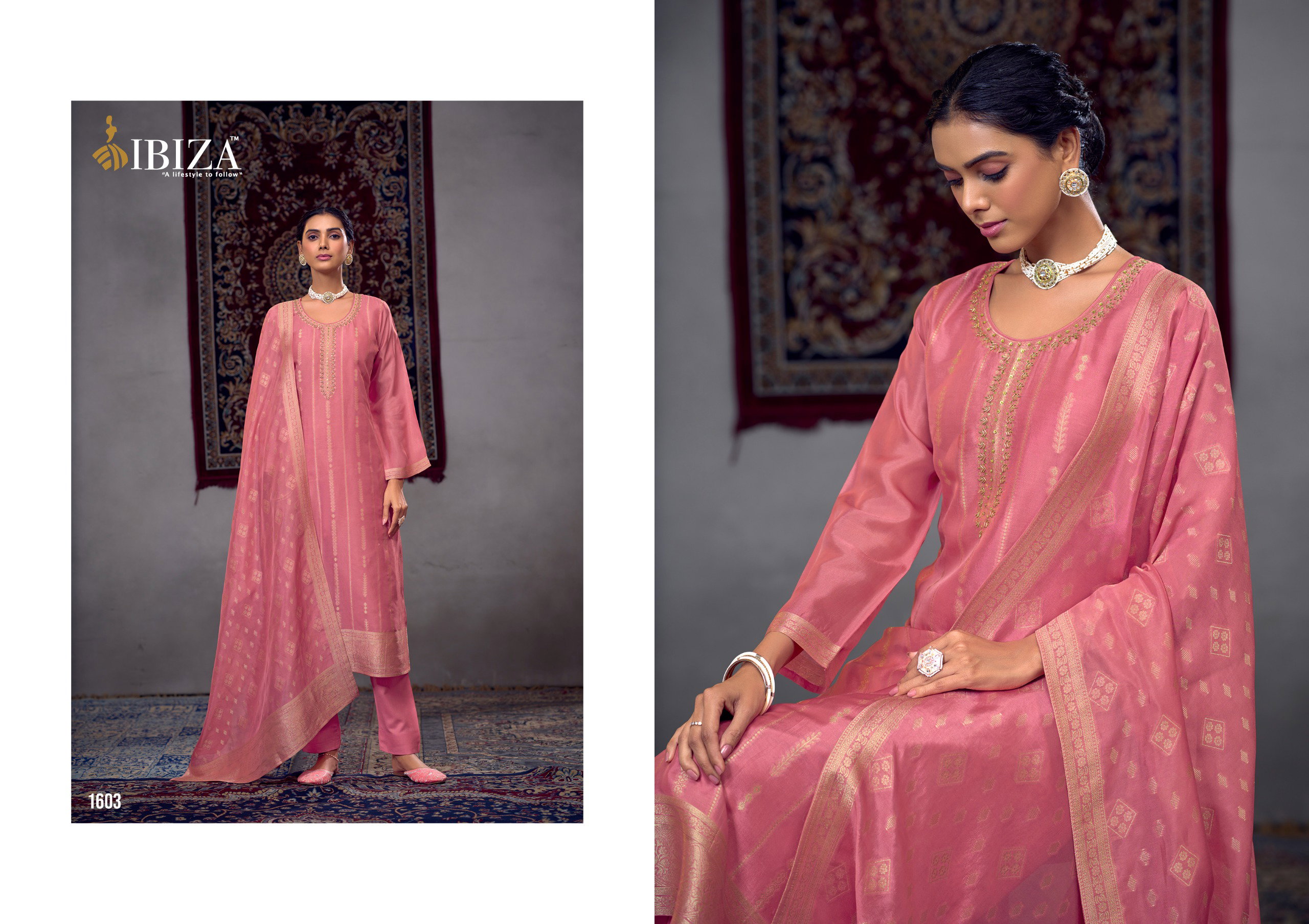 Ibiza Kalika Kosa Silk Salwar Kameez Collection