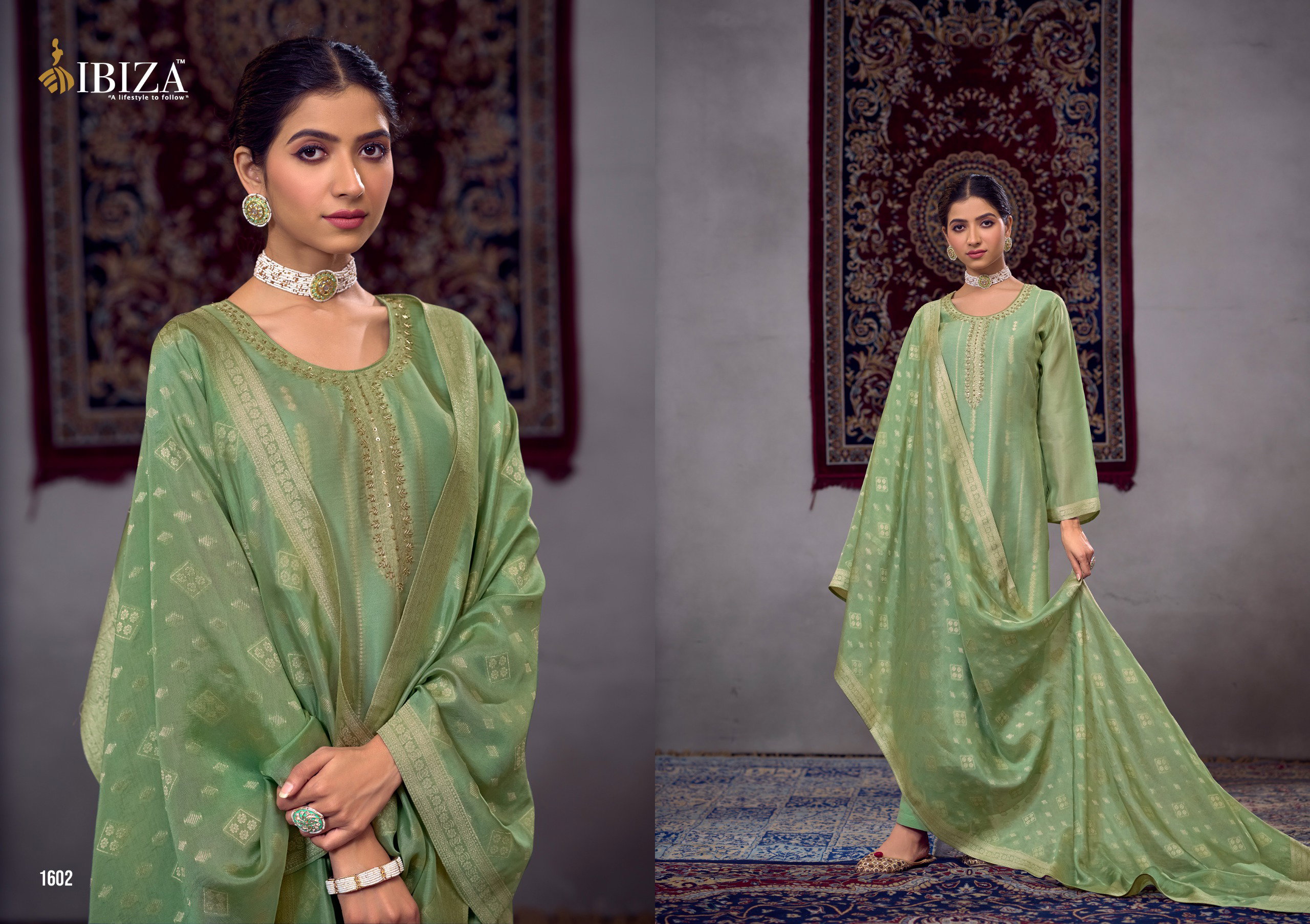 Ibiza Kalika Kosa Silk Salwar Kameez Collection