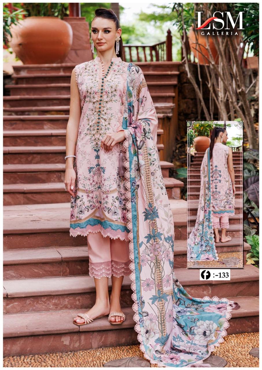 Lsm Firdous Queen Exclusive Heavy Lawn Vol 13 Dress Material Collection
