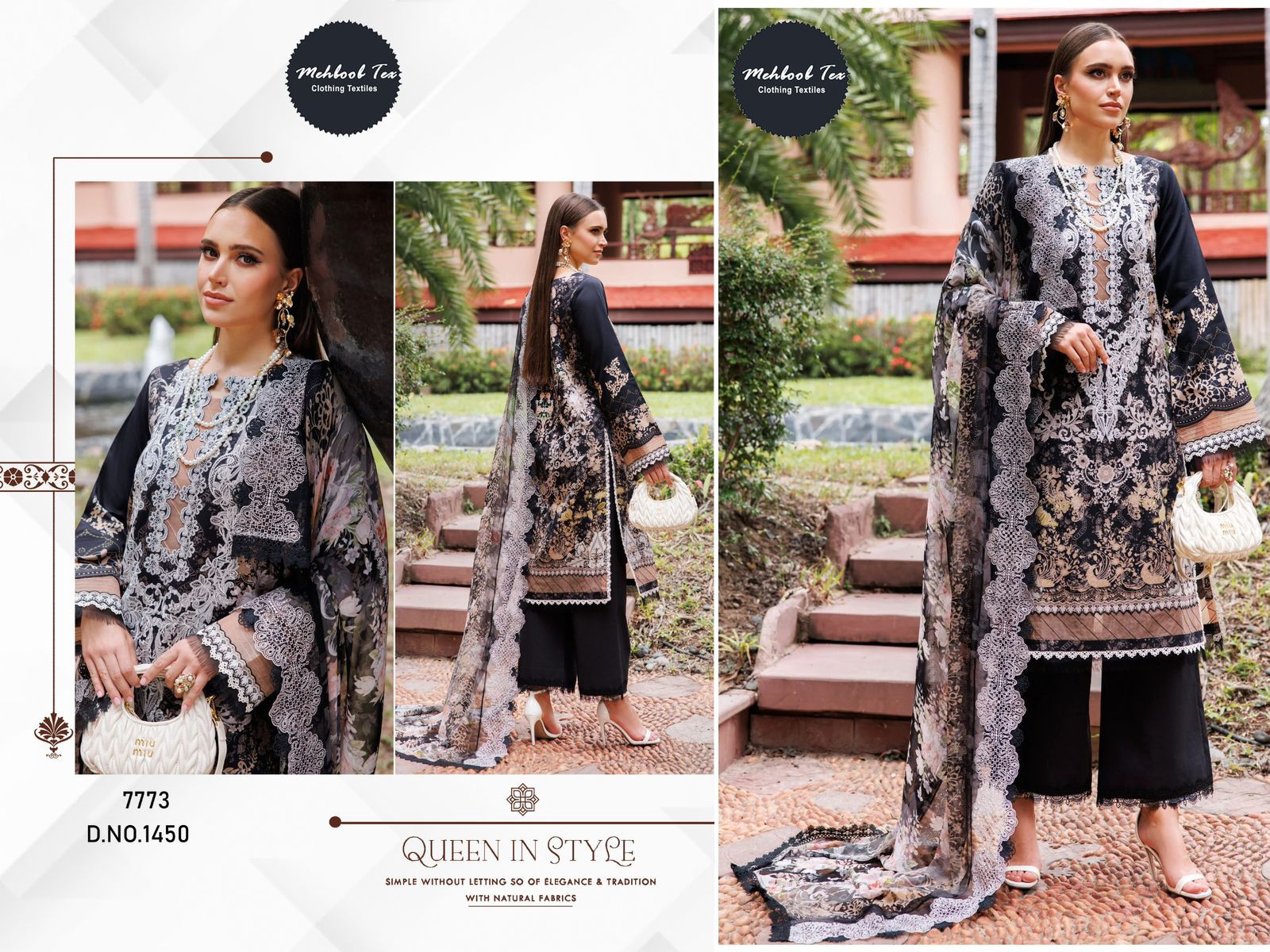 Mehboob Tex 1450 Chiffon Dupatta Pakistani Salwar Suits