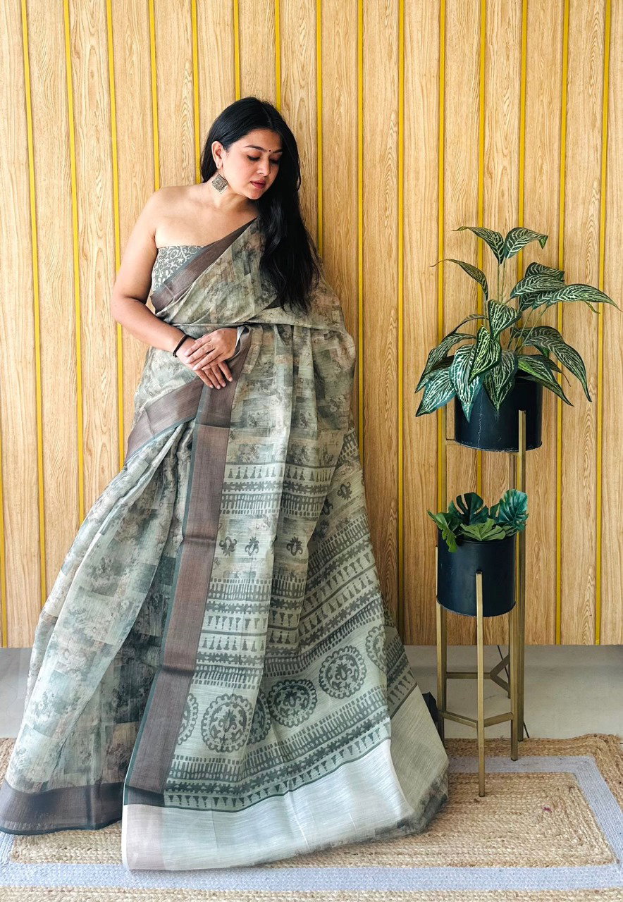 Vc Kalki Digital Printed Cotton Saree Collection