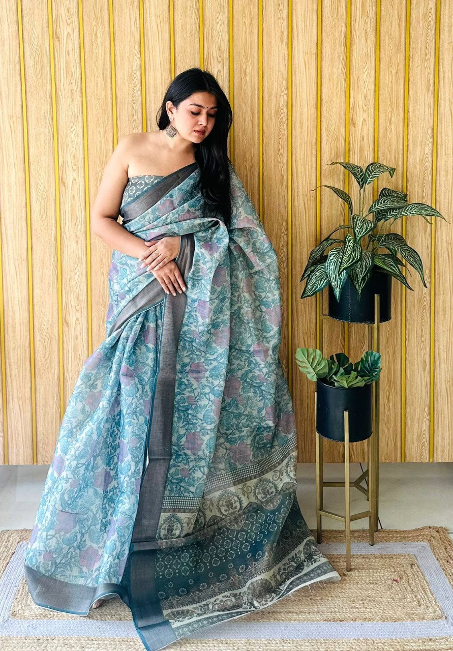 Vc Kalki Digital Printed Cotton Saree Collection