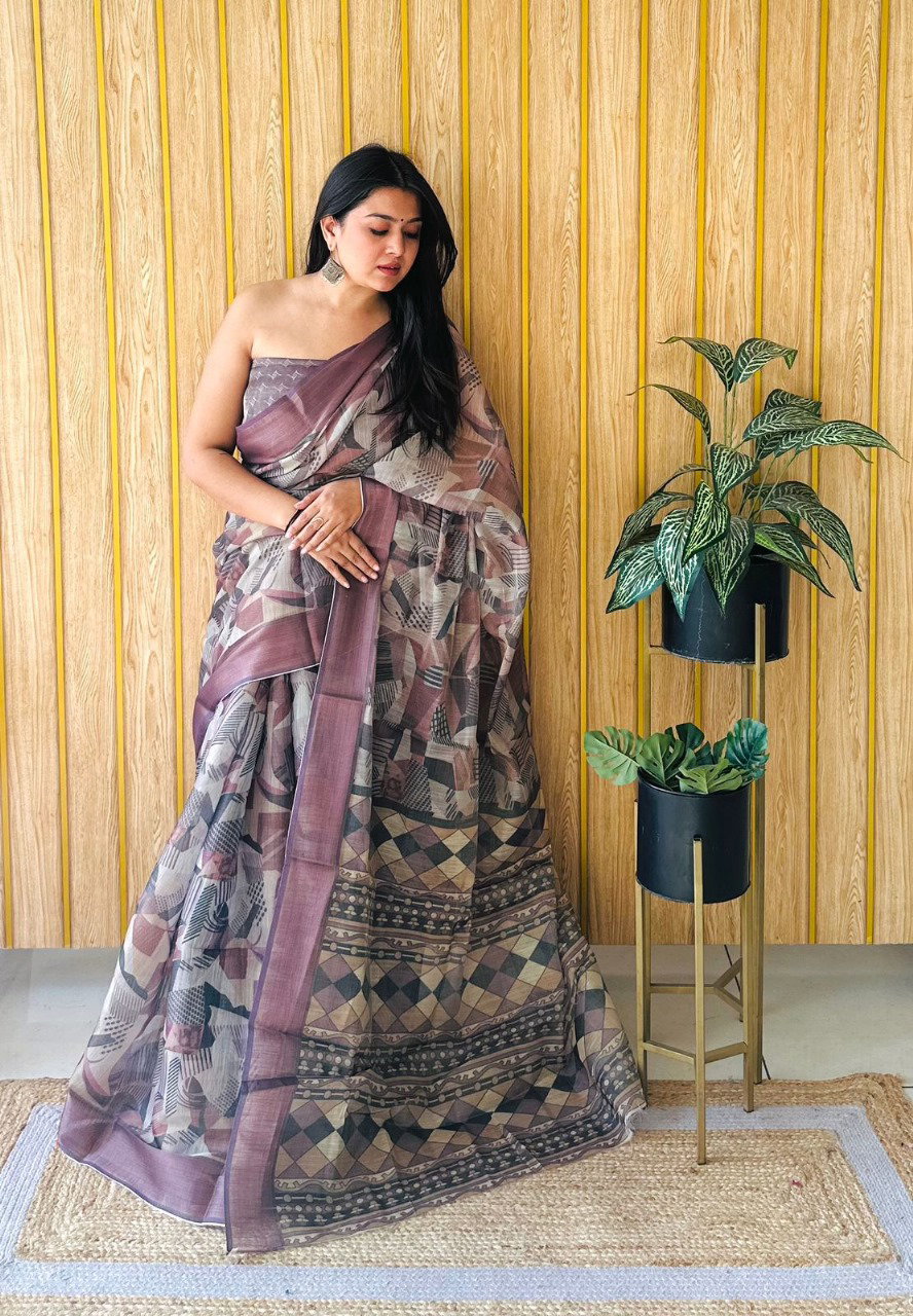 Vc Kalki Digital Printed Cotton Saree Collection