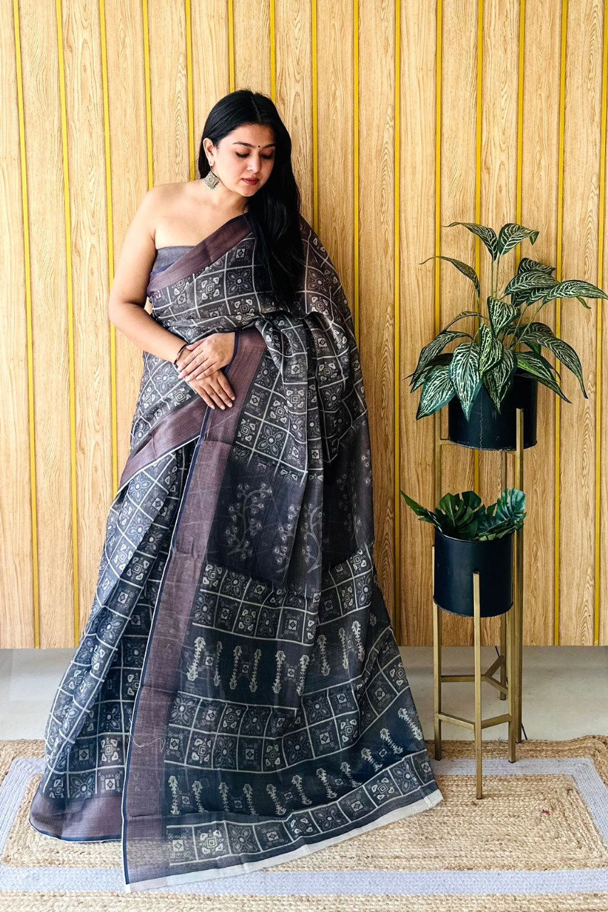 Vc Kalki Digital Printed Cotton Saree Collection