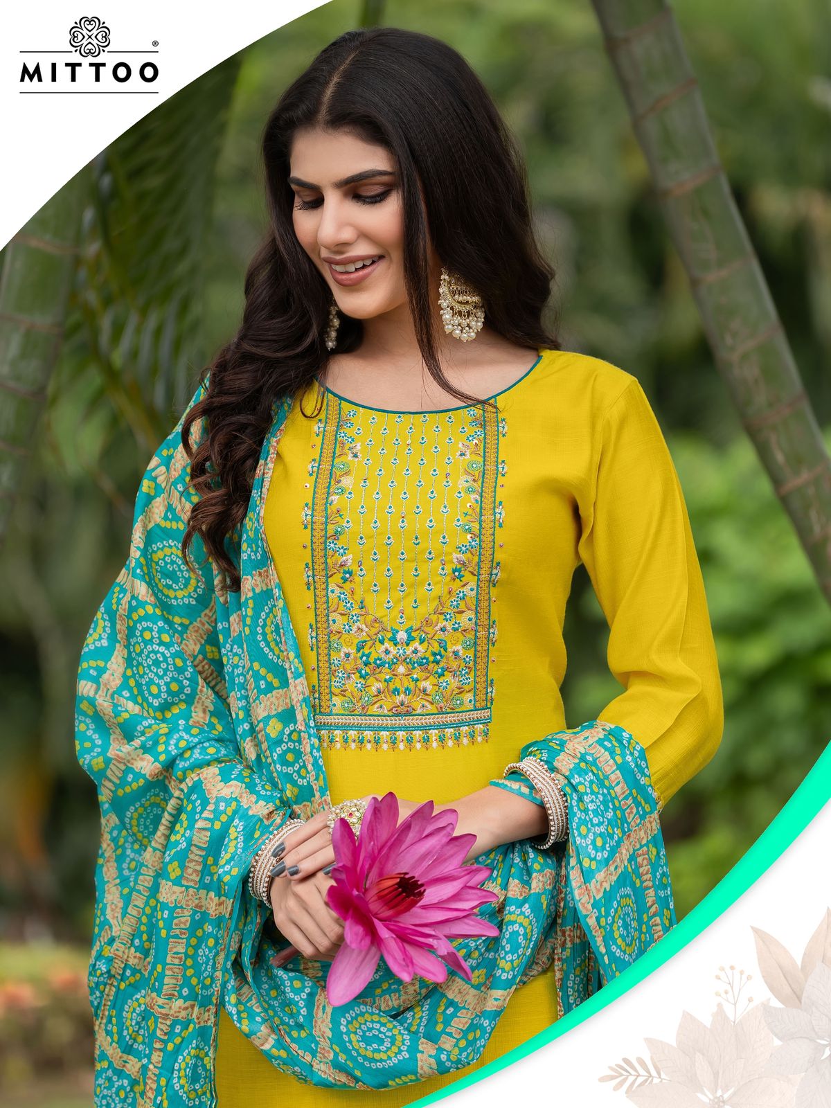 Mittoo Aradhana Viscose Weaving Kurti Bottom With Dupatta