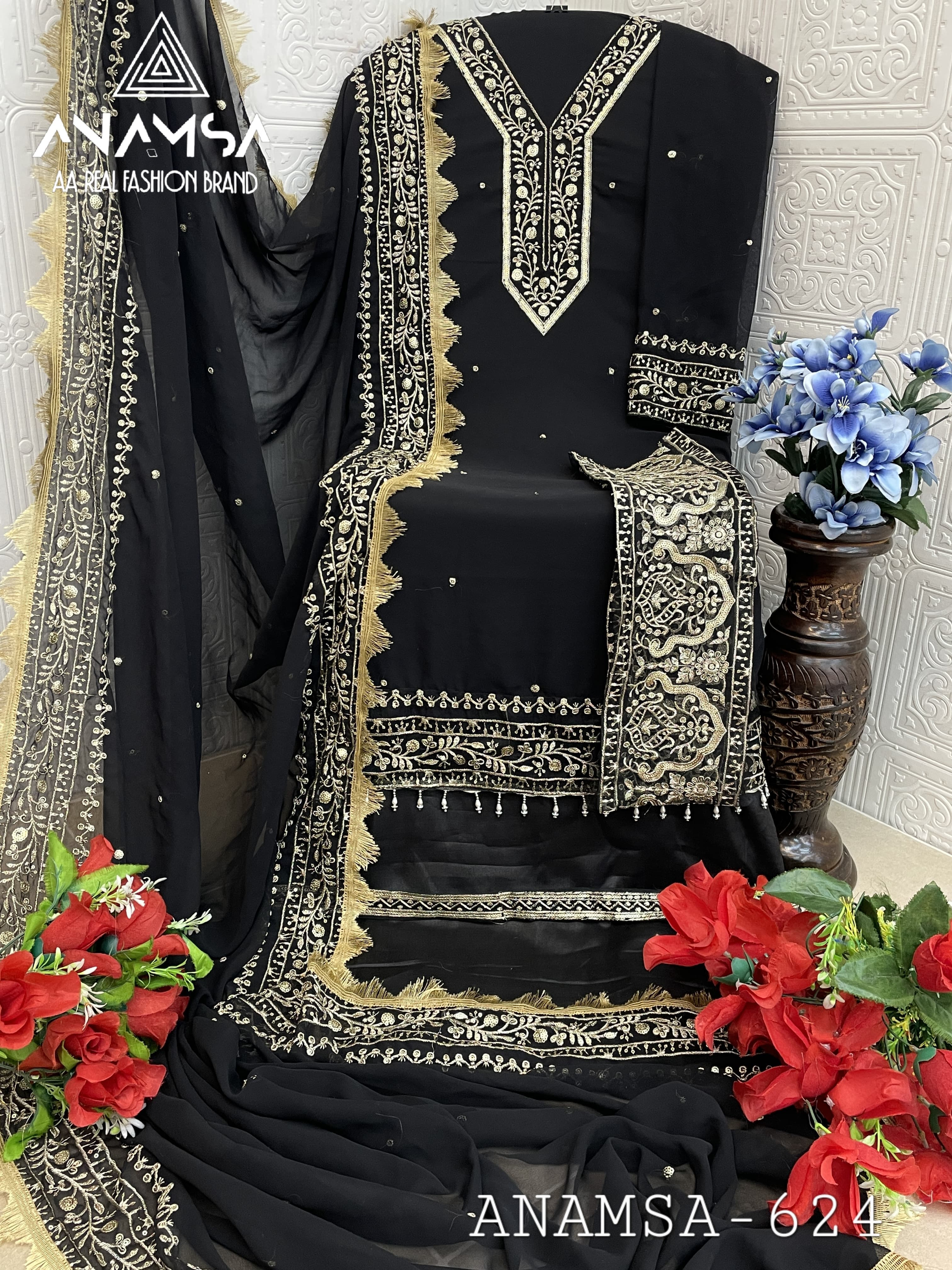 Anamsa 624 Georgette Pakistani Salwar Kameez