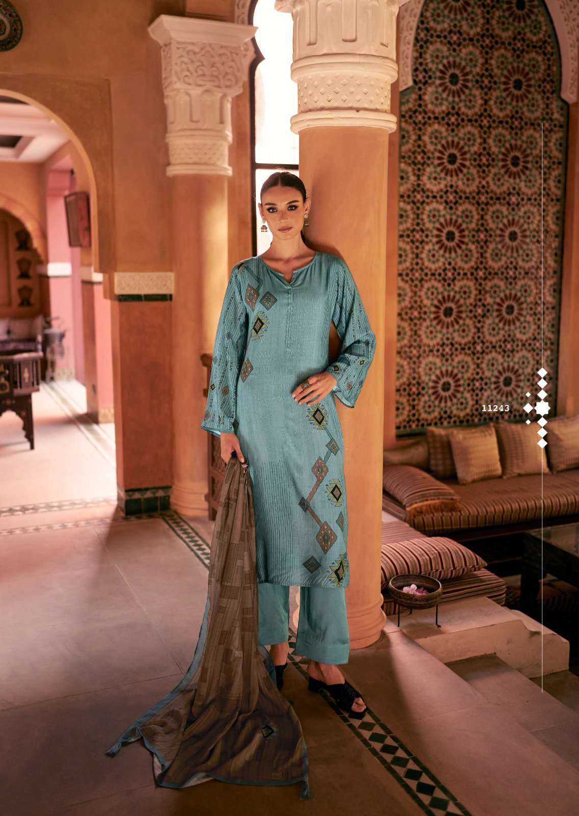 Sadhana Hayat Pure Musline Silk Digital Printed Dress Material
