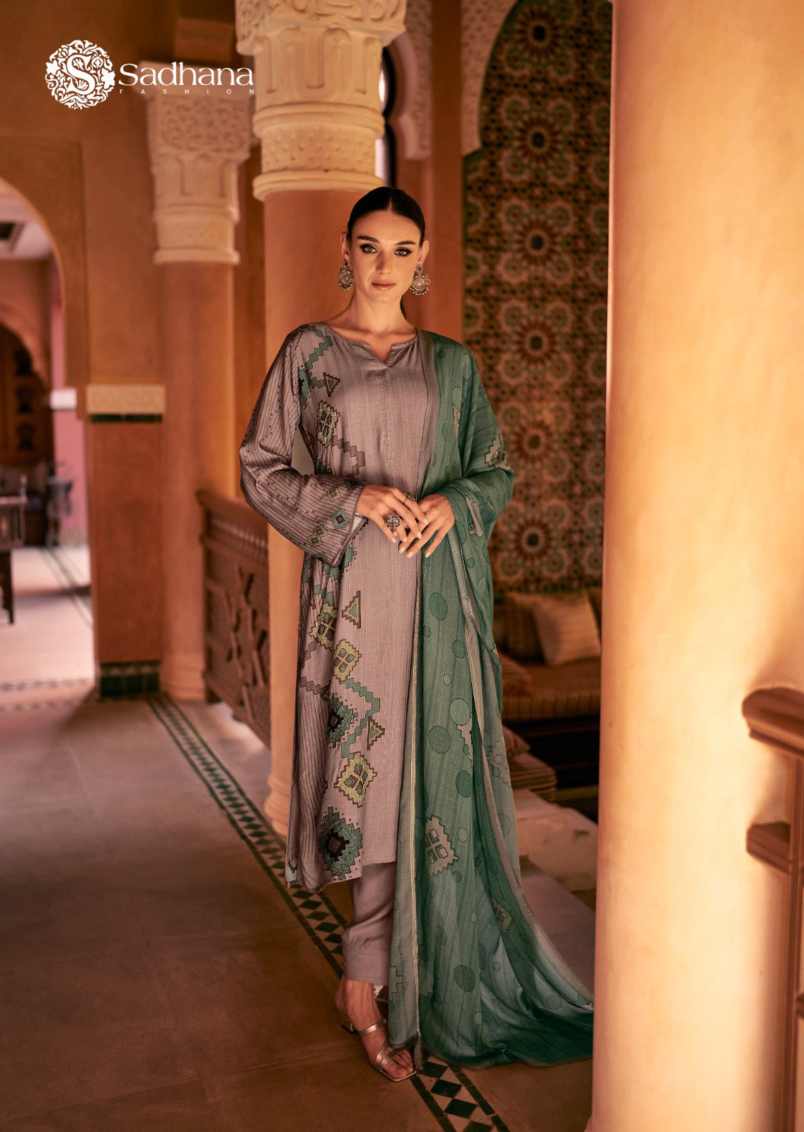 Sadhana Hayat Pure Musline Silk Digital Printed Dress Material
