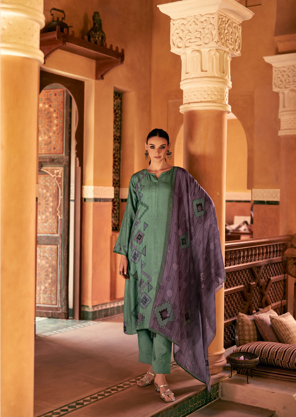 Sadhana Hayat Pure Musline Silk Digital Printed Dress Material