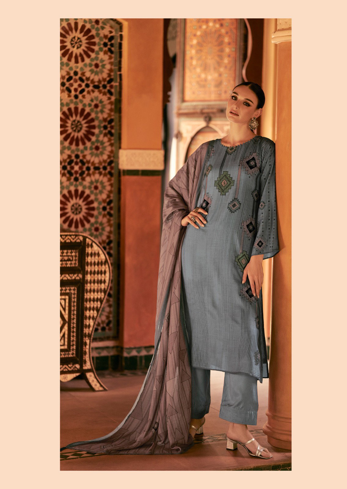 Sadhana Hayat Pure Musline Silk Digital Printed Dress Material