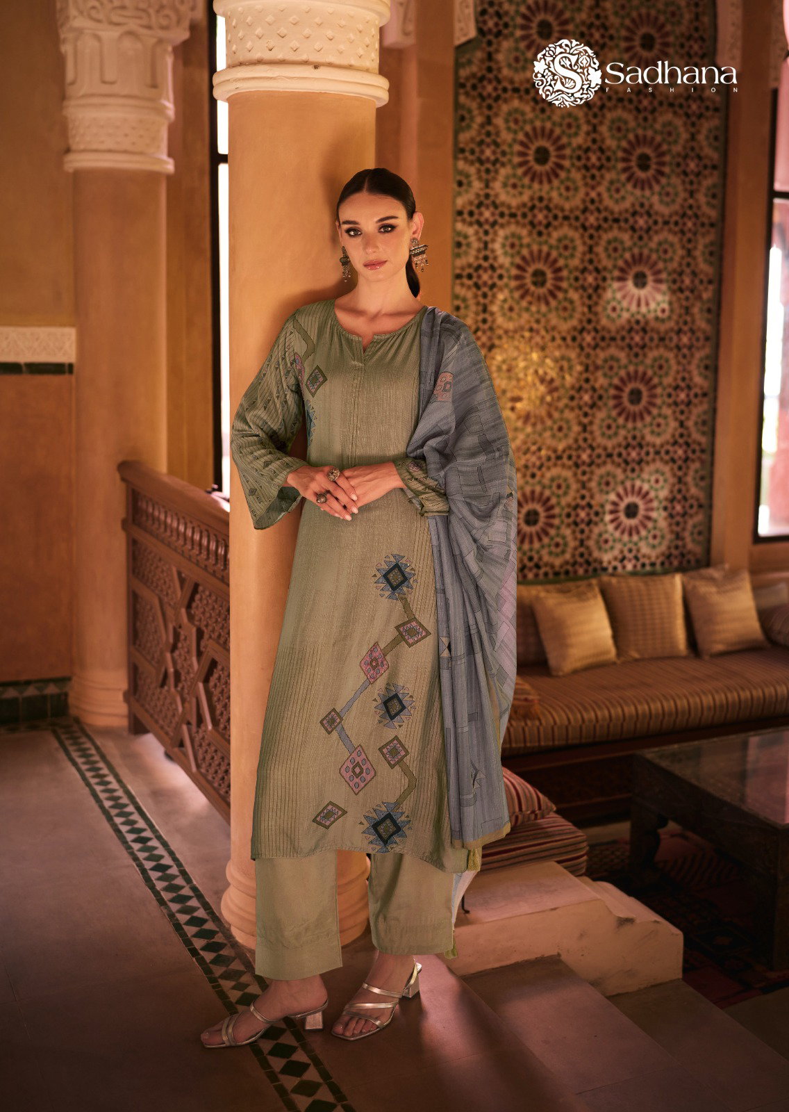 Sadhana Hayat Pure Musline Silk Digital Printed Dress Material