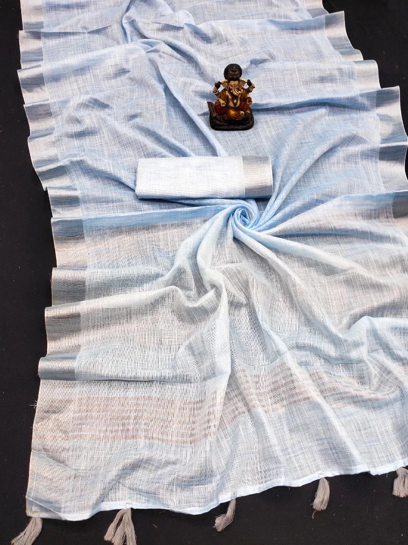 Vc Griva Fancy Linen Cotton Saree Collection