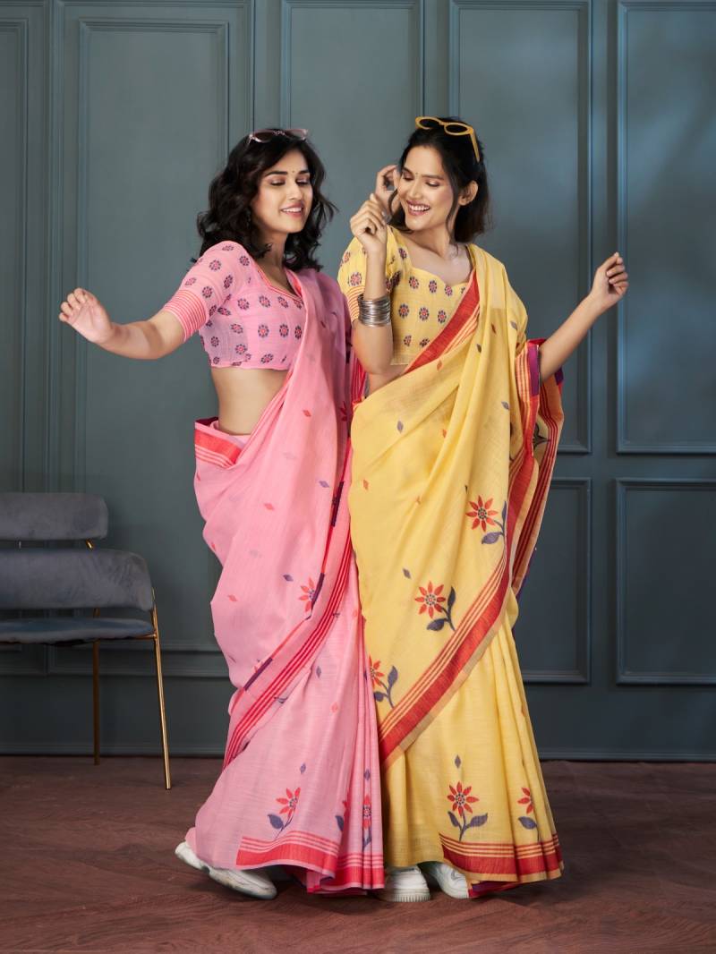 Rajpath Rolex Handloom Linen Beautiful Weaving Saree Collection