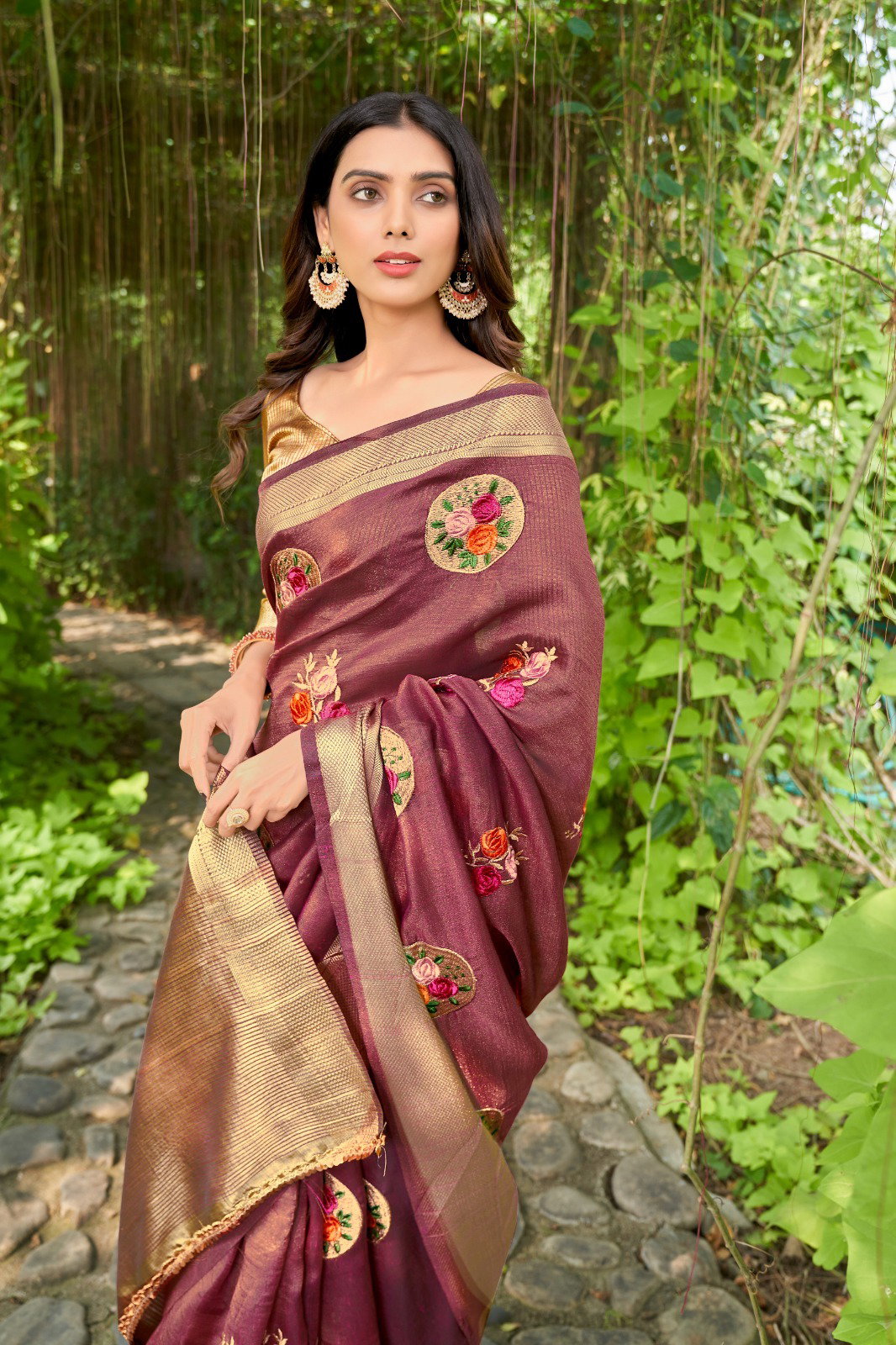 Nikita 1 Fancy Printed Embroidered Cotton Saree Collection