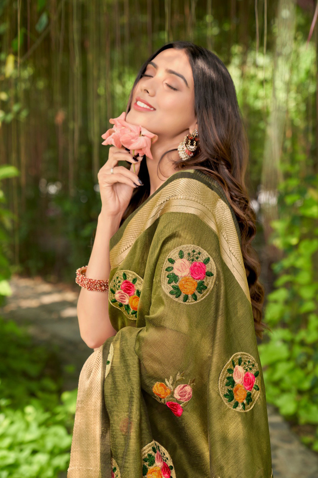 Nikita 1 Fancy Printed Embroidered Cotton Saree Collection
