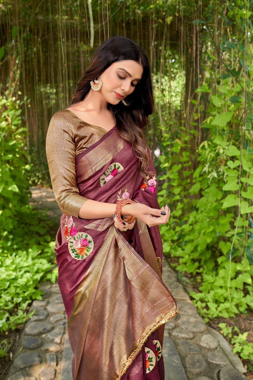 Nikita 1 Fancy Printed Embroidered Cotton Saree Collection
