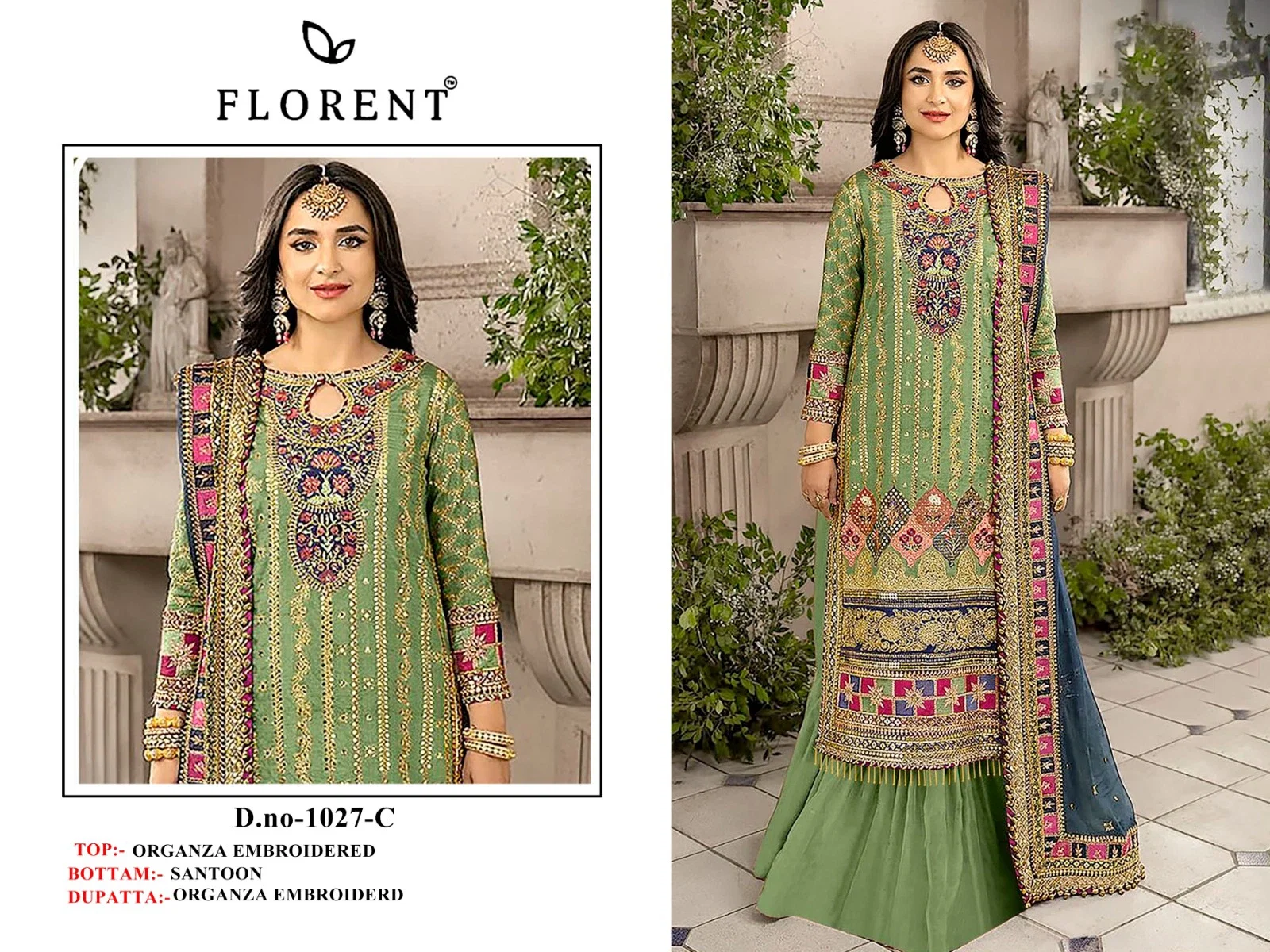 Florent 1027 A To D Embroidered Pakistani  Suits