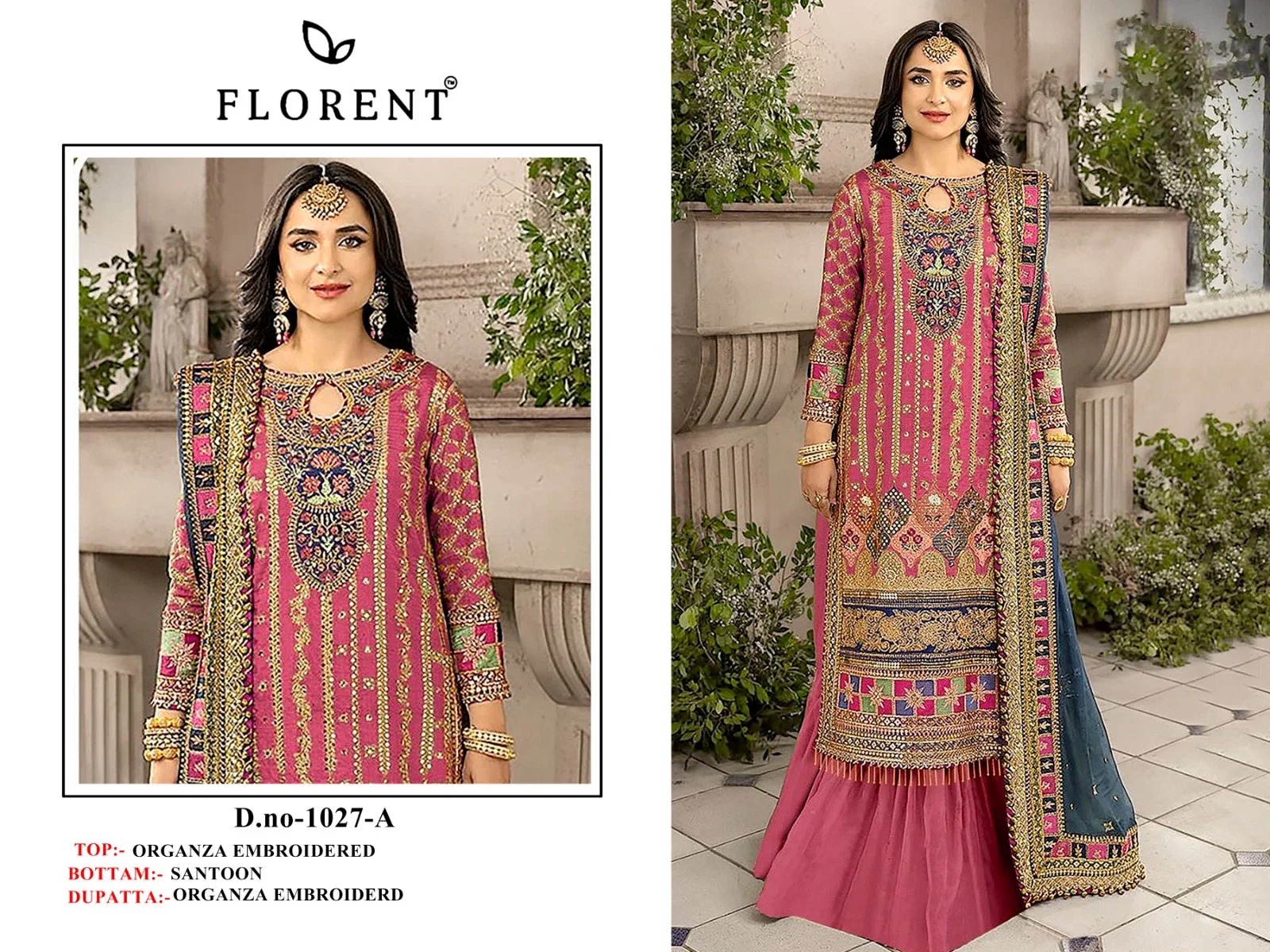 Florent 1027 A To D Embroidered Pakistani  Suits
