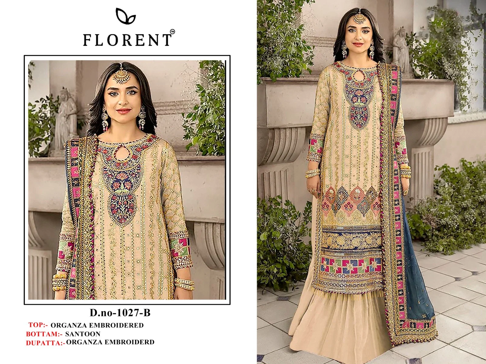 Florent 1027 A To D Embroidered Pakistani  Suits