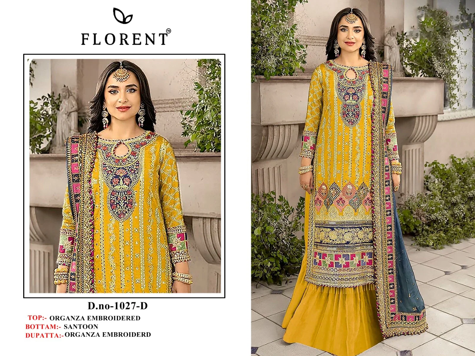 Florent 1027 A To D Embroidered Pakistani  Suits