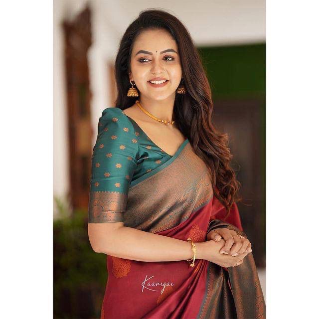 SU-680 Lichi Banarsi Silk Saree