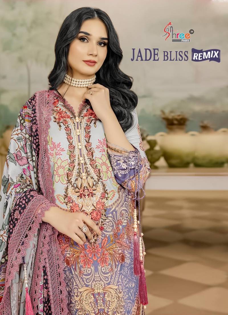 Shree Jade Bliss Remix Cotton Dupatta Pakistani Salwar Suits