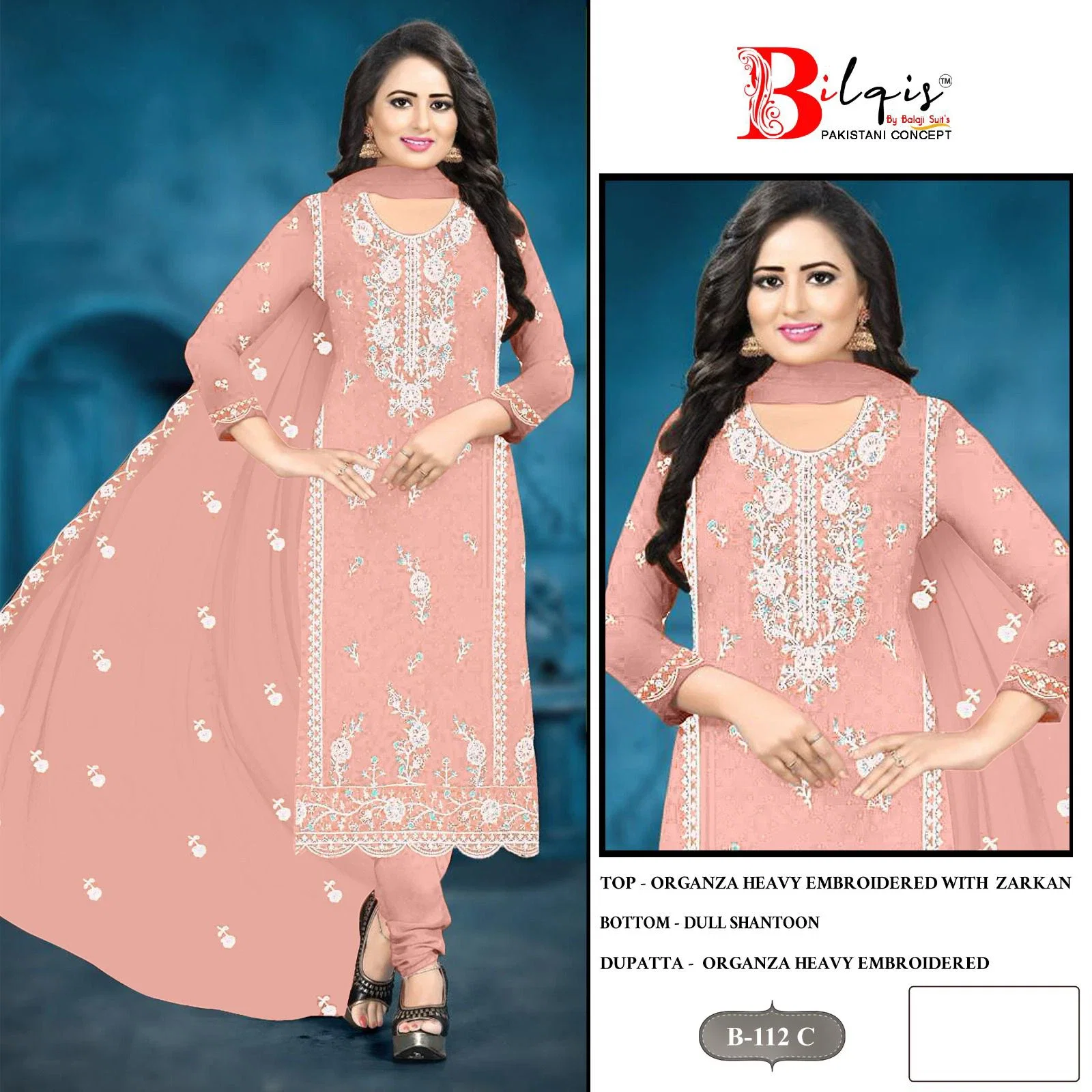 Bilqis B 112 A To D Exclusive Pakistani Salwar Suits Collection