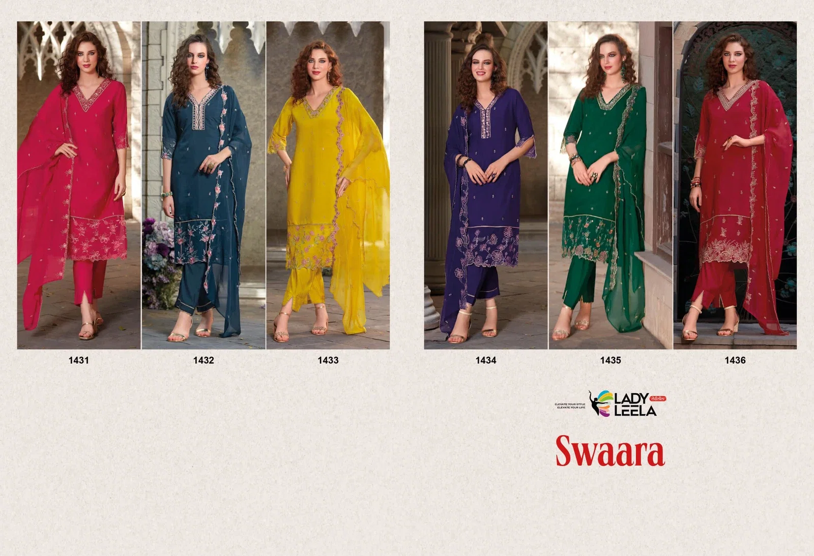 Lady Leela Swaara Festive Wear Kurti Bottom With Dupatta Collection
