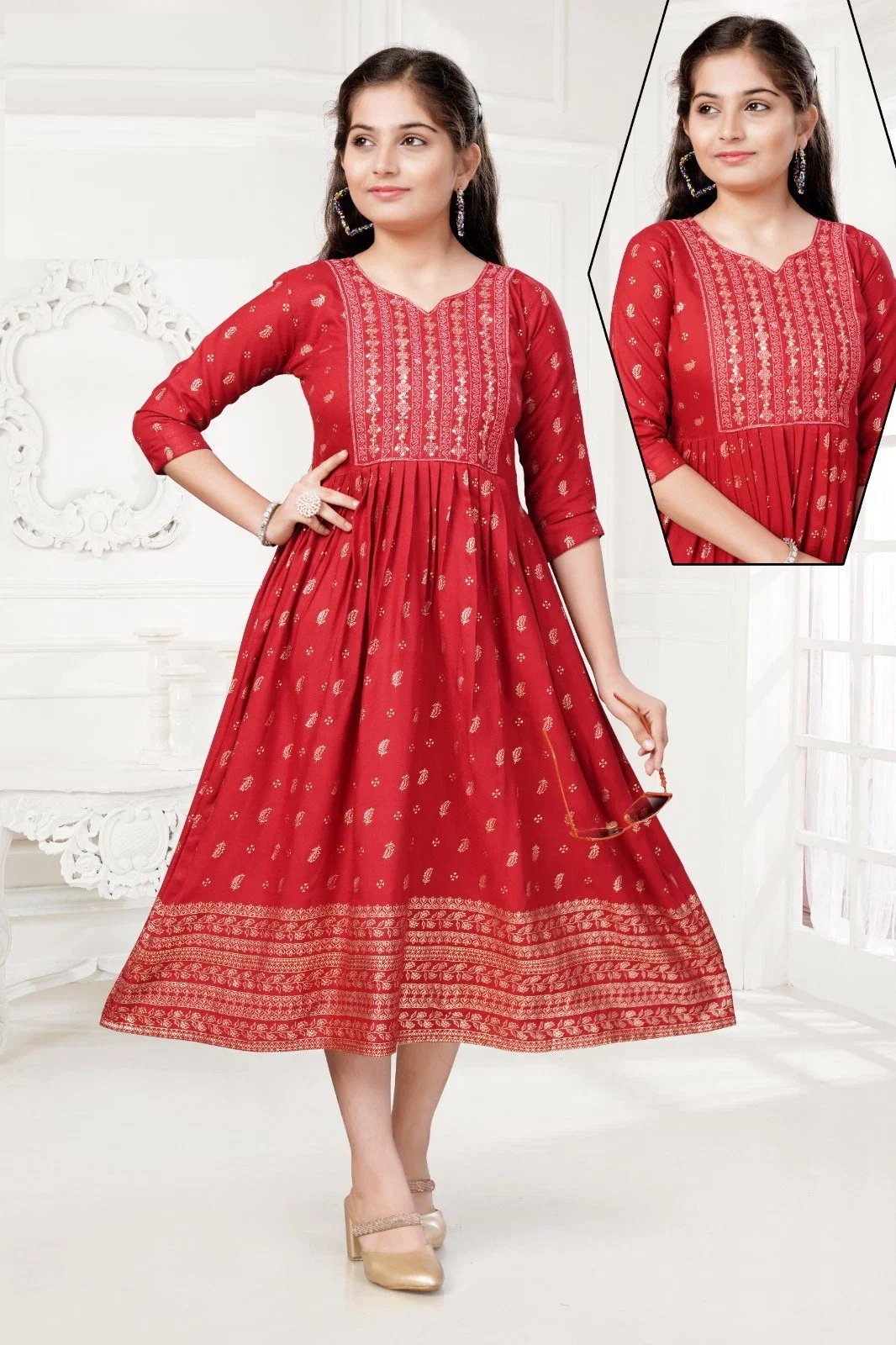 Neeva Kurti Vol 5 Rayon Printed Kids Wear Collection