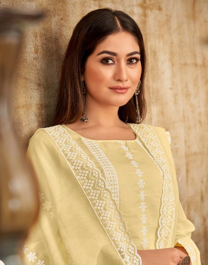 Al Karam Lahori Work Cotton Embroidered Dress Material Collection