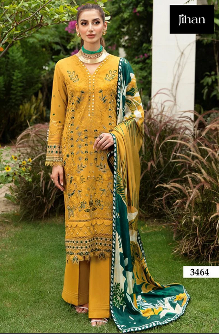 Jihan Riwayat Luxury 3464 Cotton Dupatta Pakistani Salwar Kameez 