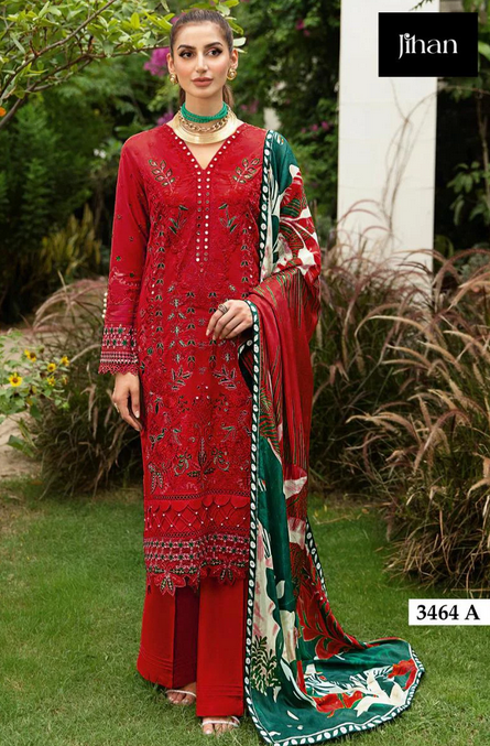 Jihan Riwayat Luxury 3464 Cotton Dupatta Pakistani Salwar Kameez 