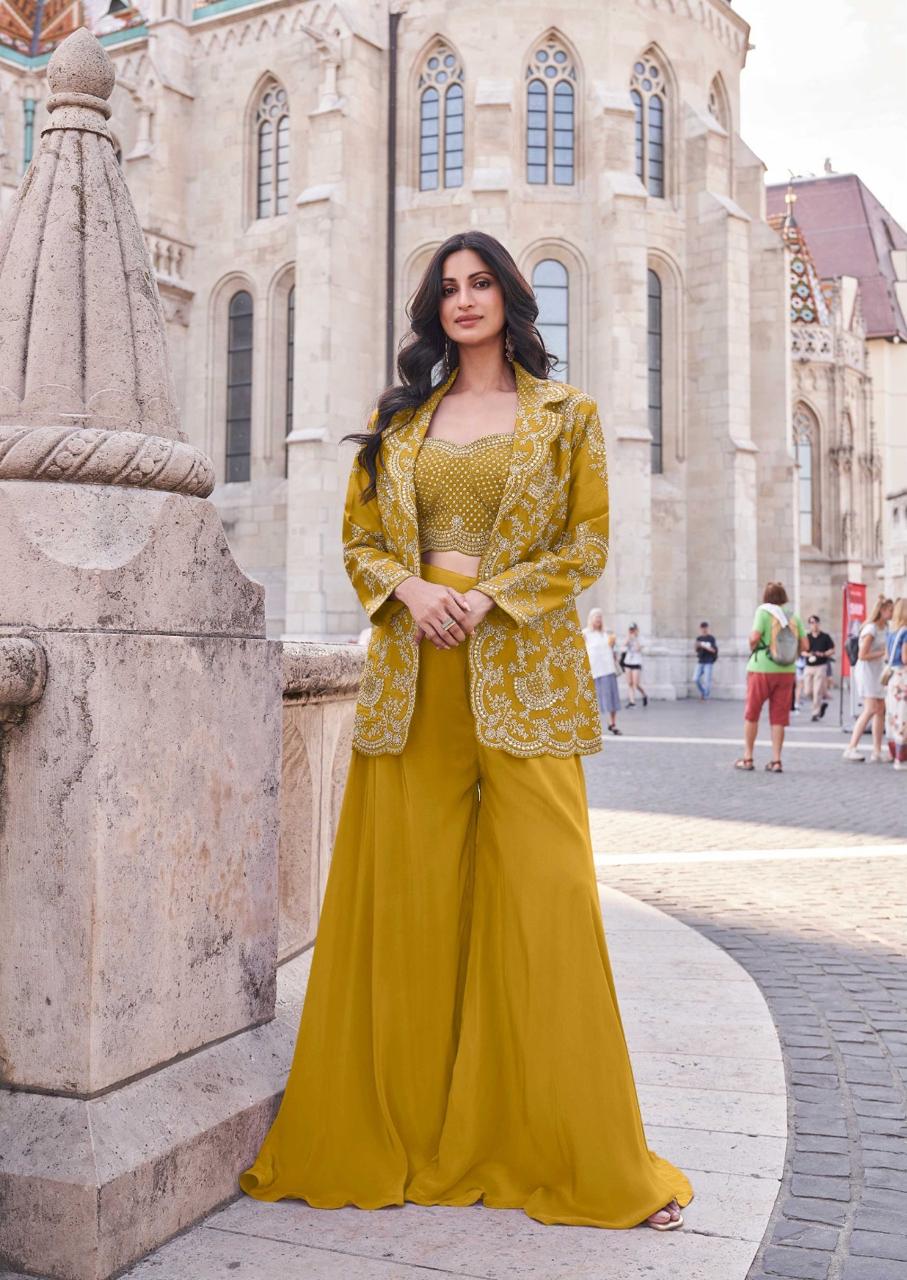 Sayuri Jannat Gold Premium Silk Indo Western Collection