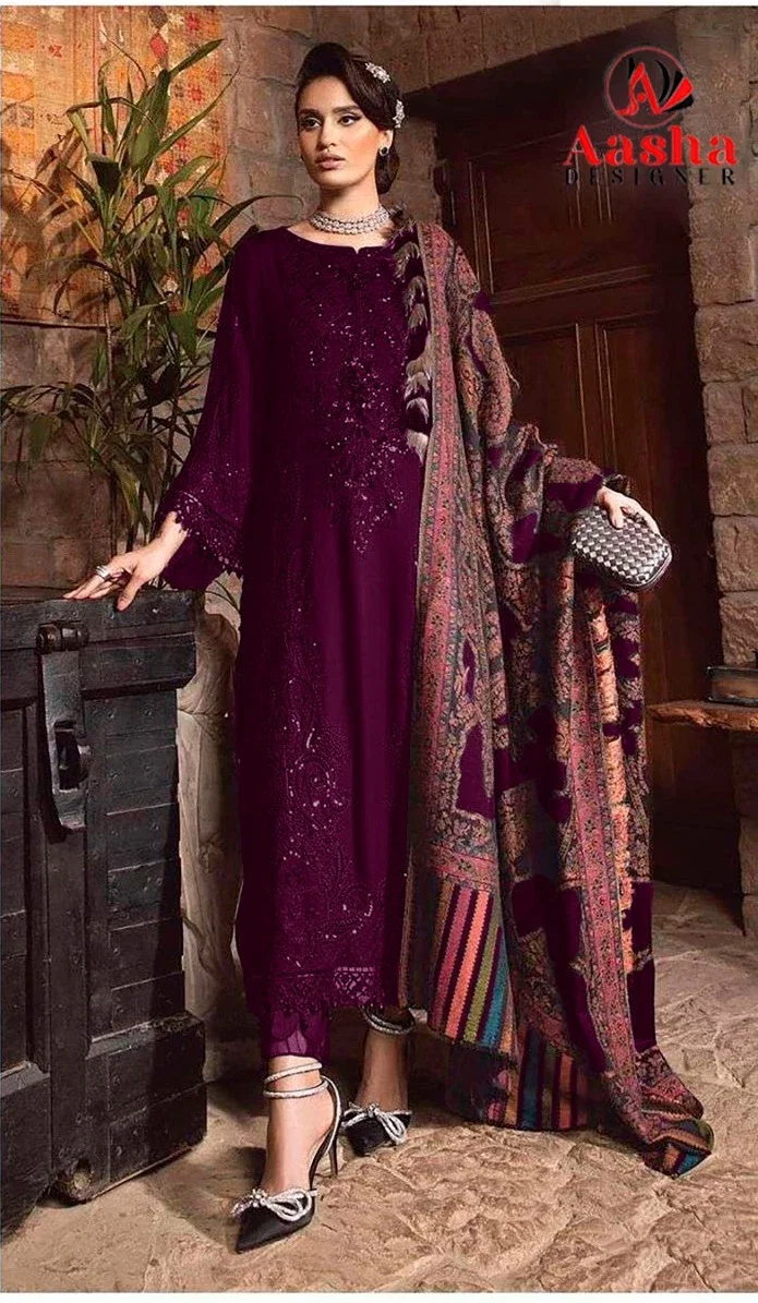 Aasha 1139 A To D Cotton Dupatta Pakistani Salwar Kameez