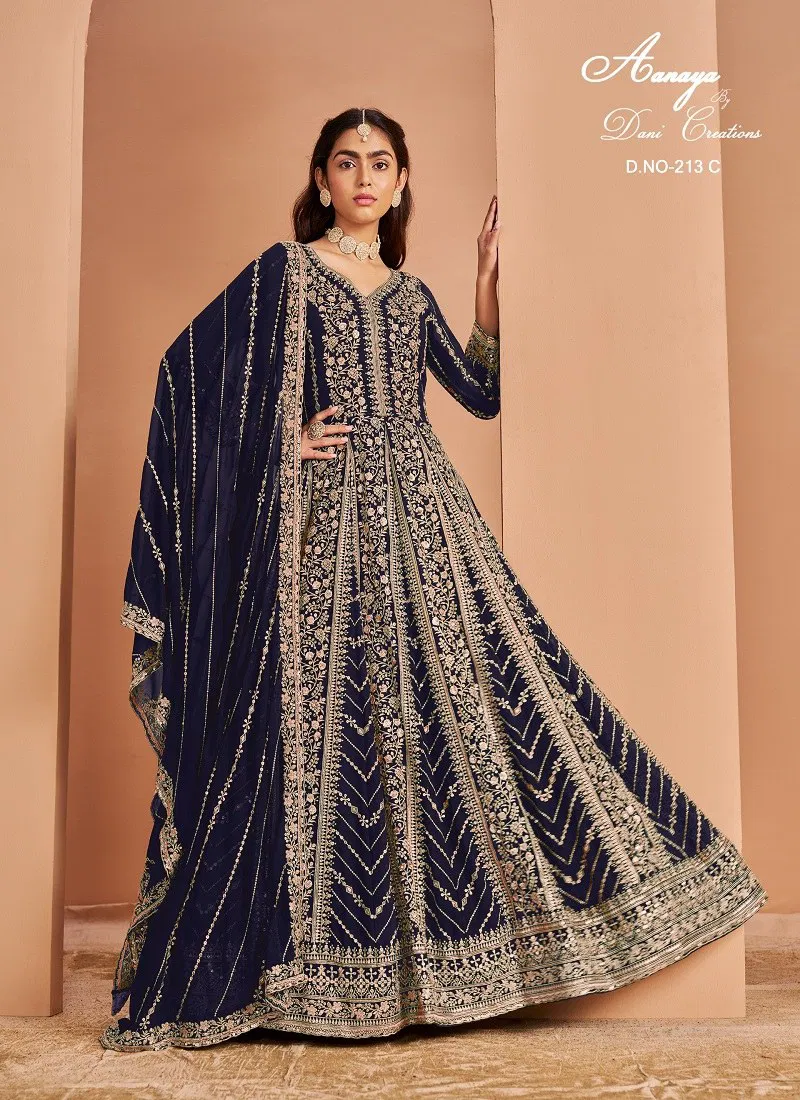 Aanaya 213 C Blue Designer Salwar Suits