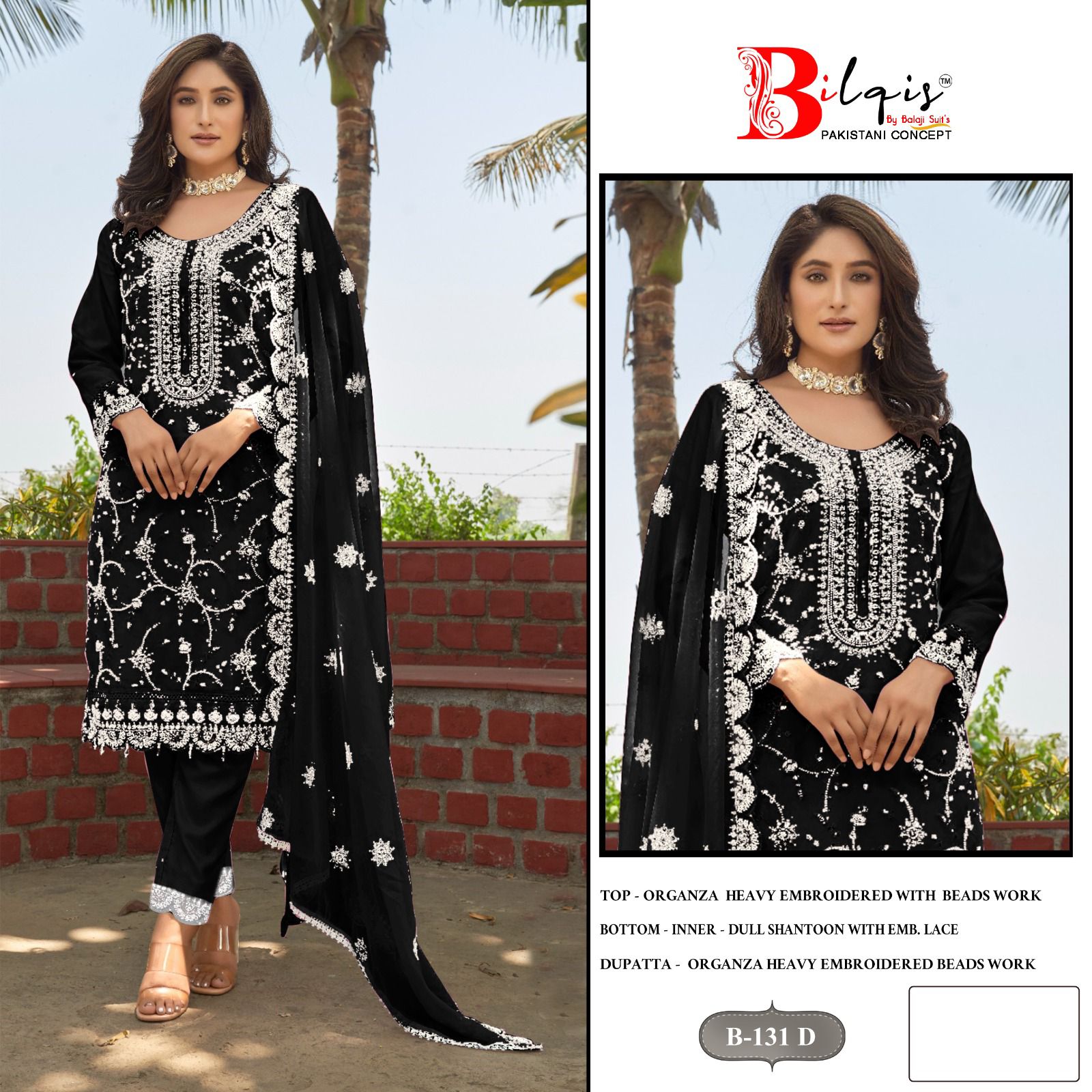 Bilqis B 131 A To D Organza Pakistani Salwar Kameez Collection