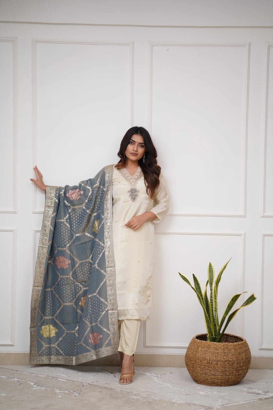 Aishwarya 1 Viscose Chanderi Kurti Bottom With Dupatta