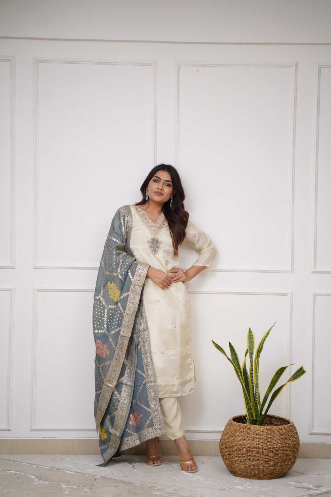Aishwarya 1 Viscose Chanderi Kurti Bottom With Dupatta