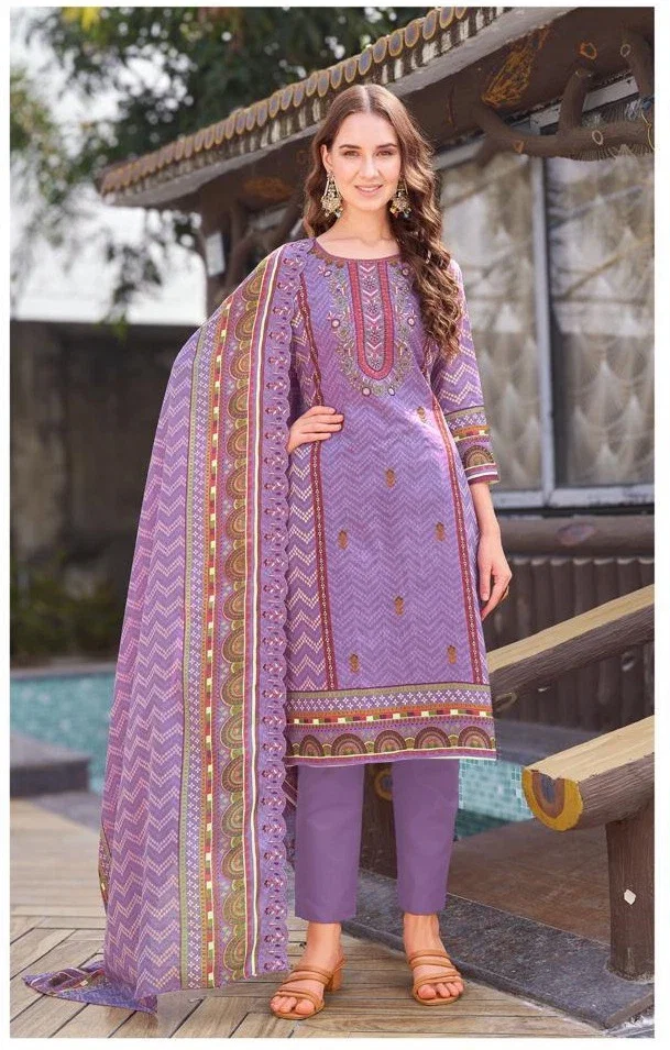 Alzohaib Az 1106 To 1111 Cotton Embroidered Pakistani Salwar Suits