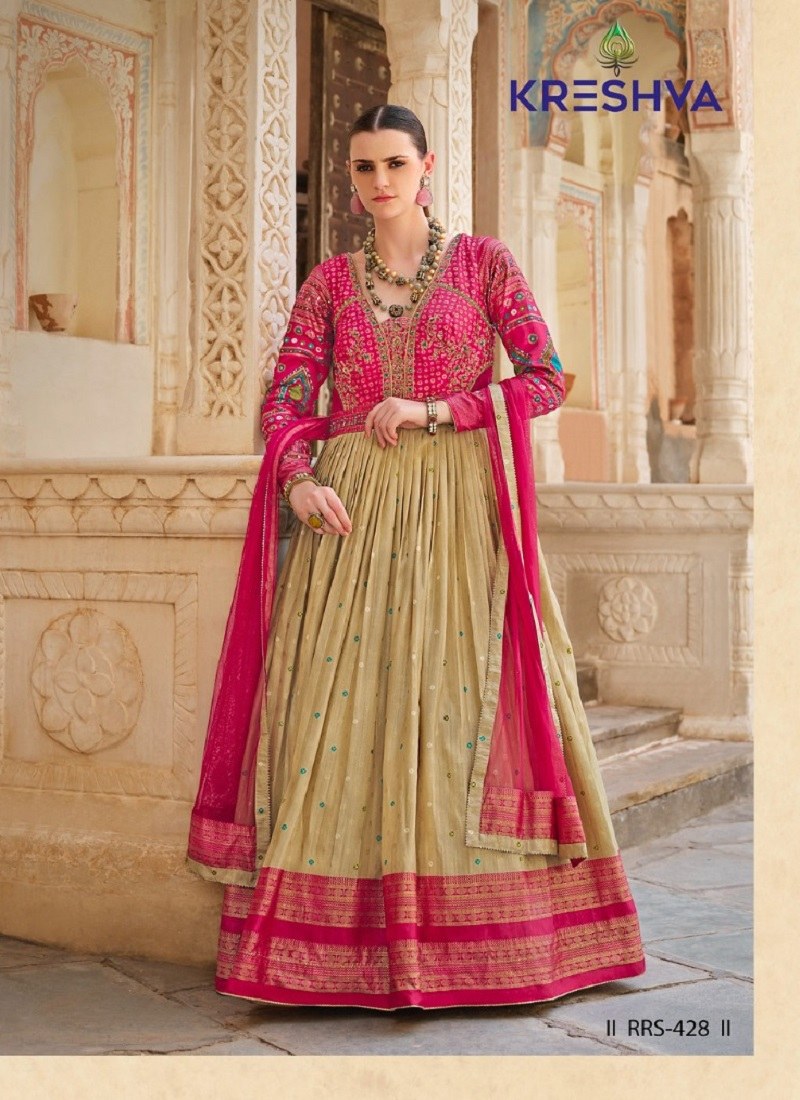 Kreshva Eva 428 Designer Heavy Wedding Wear Gown