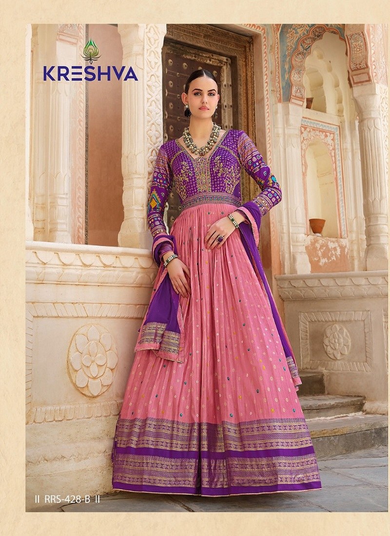 Kreshva Eva 428 B Designer Heavy Wedding Wear Gown
