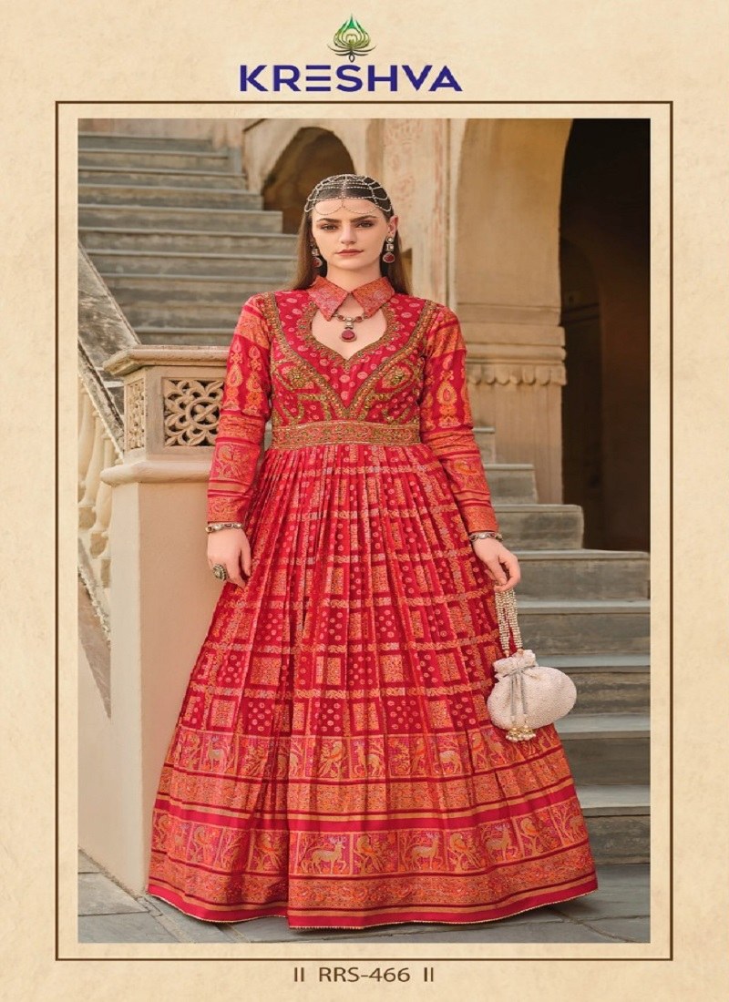 Kreshva Eva 466 Designer Heavy Wedding Wear Gown