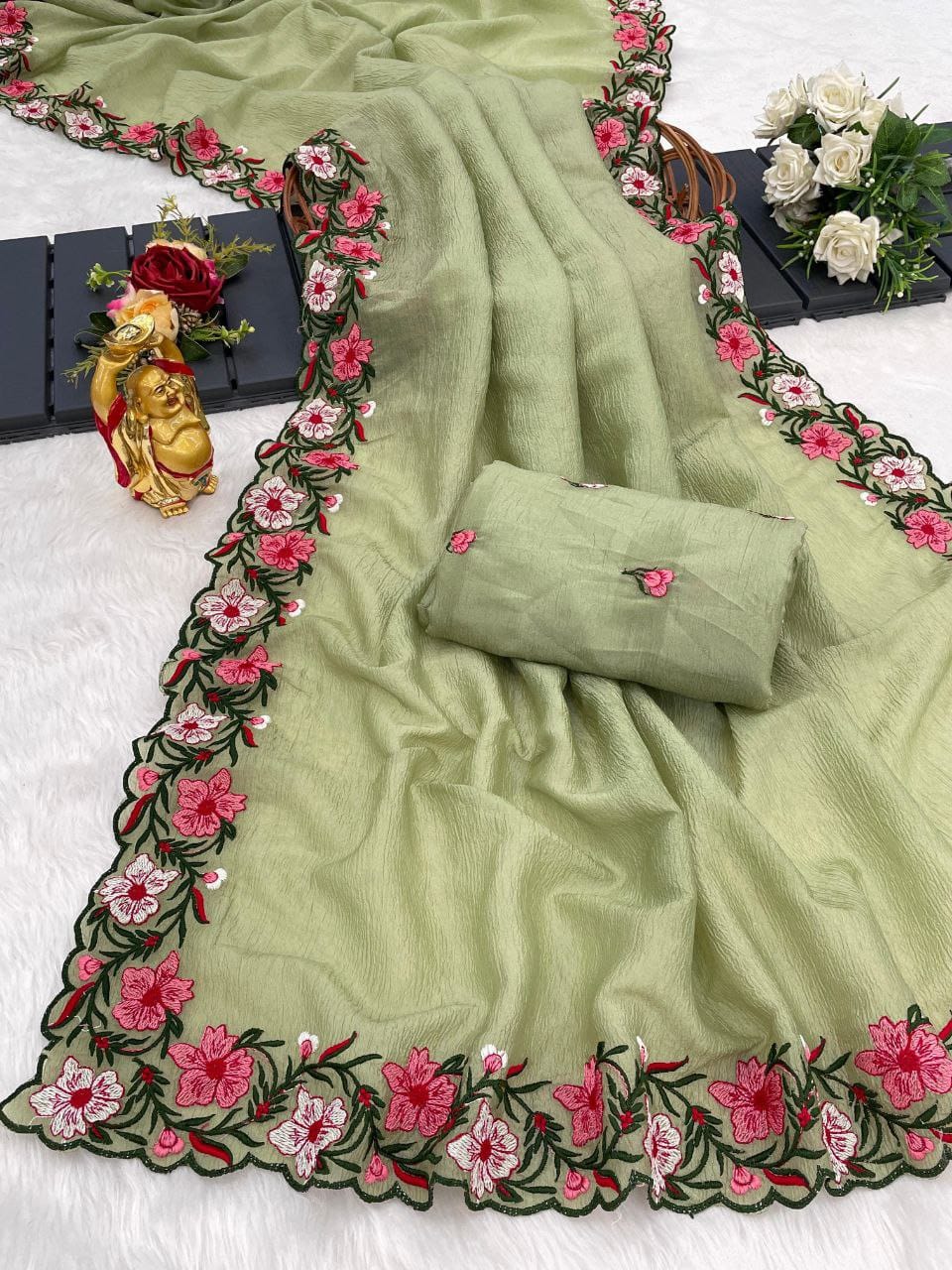Kc 849 Candy Crush Embroidered Fancy Saree Collection