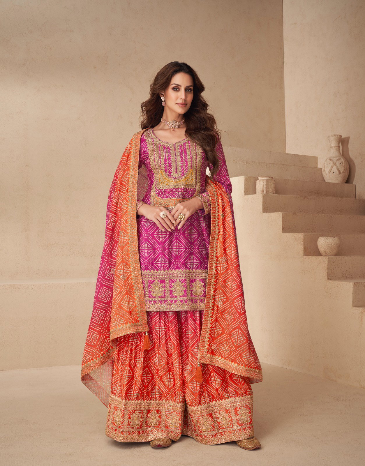 Aashirwad Netra Chinon Silk Salwar Kameez Collection