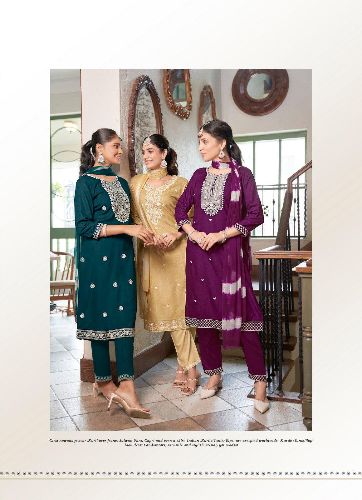 Mystic 9 Karachi Vol 4 Festive Wear Kurti Bottom With Dupatta