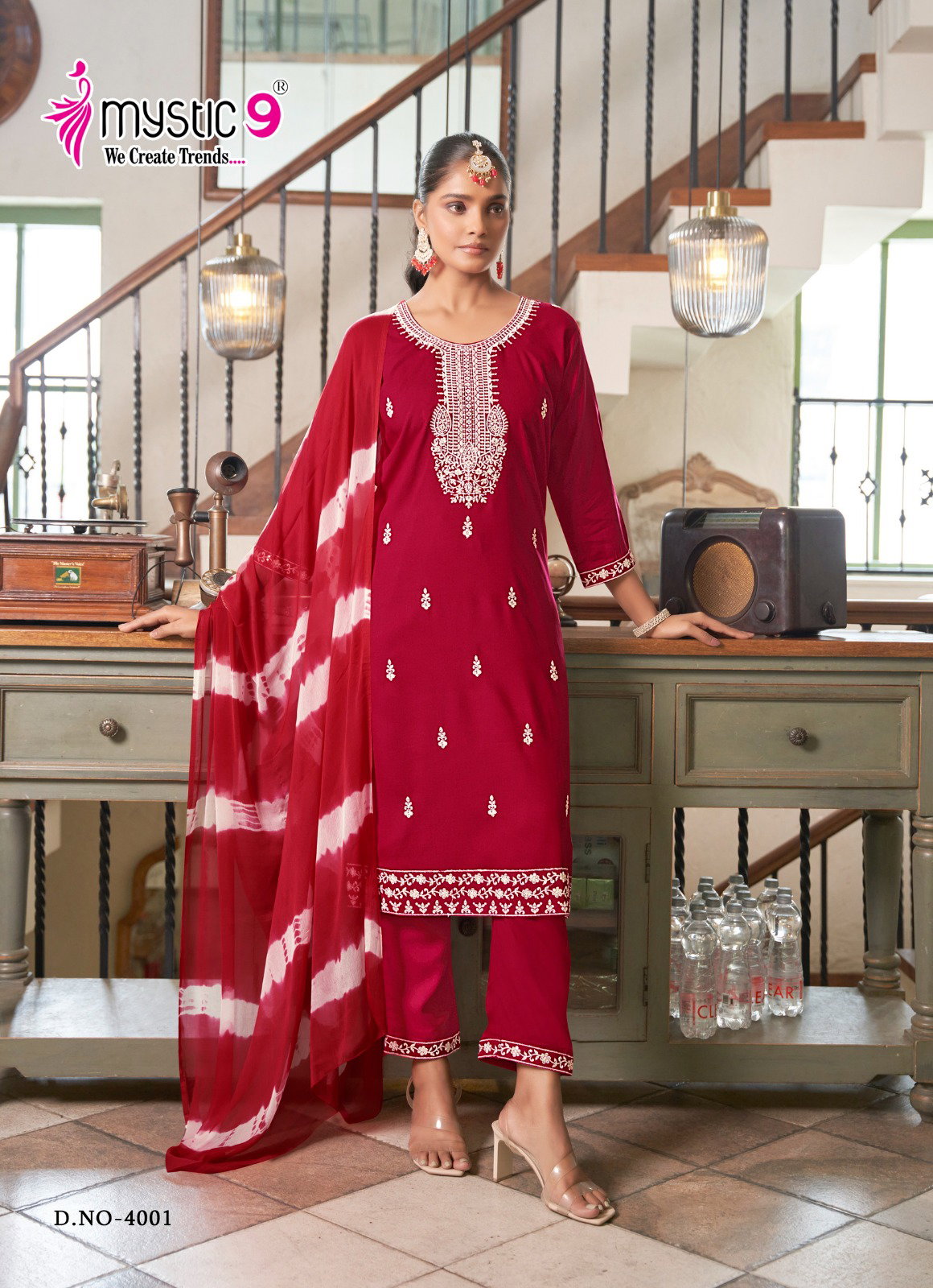 Mystic 9 Karachi Vol 4 Festive Wear Kurti Bottom With Dupatta