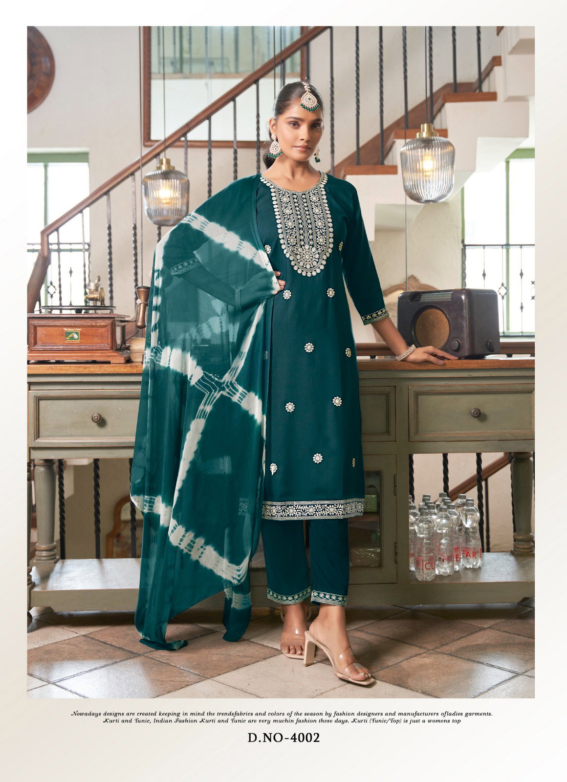 Mystic 9 Karachi Vol 4 Festive Wear Kurti Bottom With Dupatta