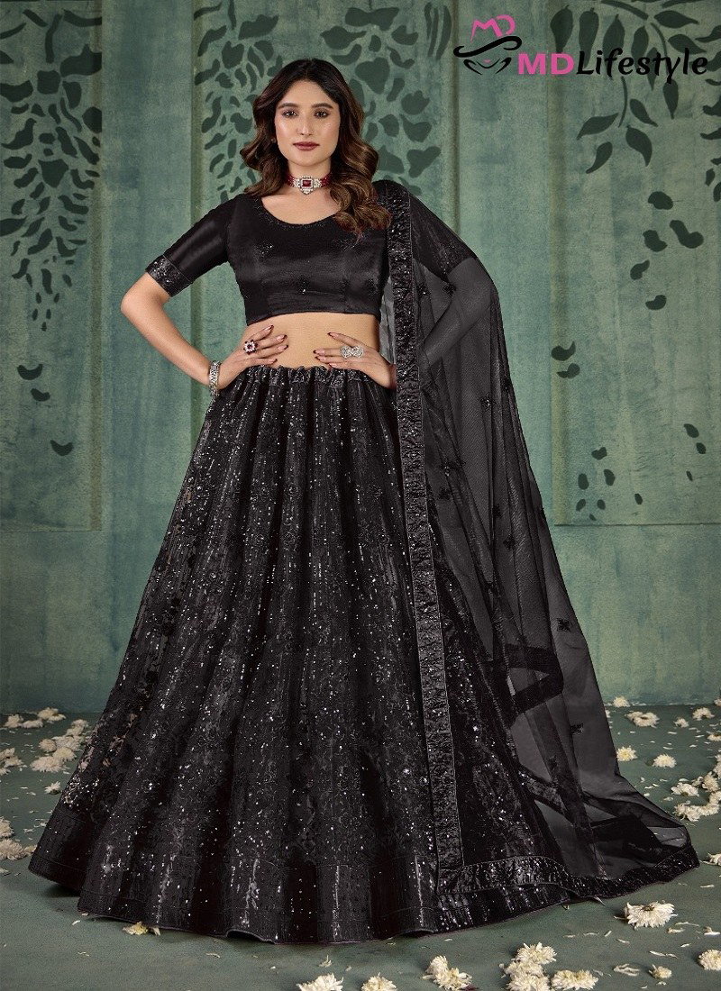 Mdlifestyle Hirwa Vol 4 3032 Butterfly Net Designer Lehenga